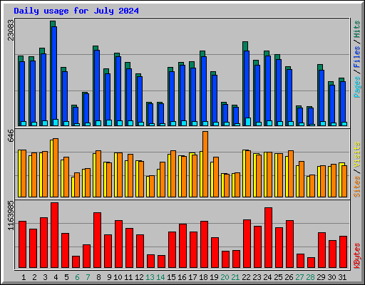 Daily usage for July 2024