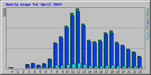 Hourly usage for April 2024