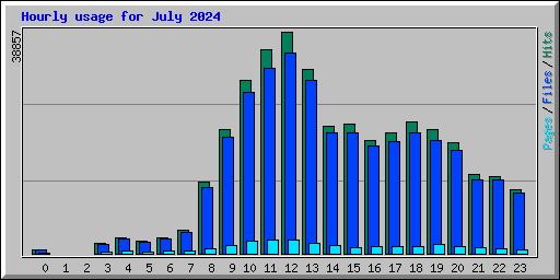 Hourly usage for July 2024